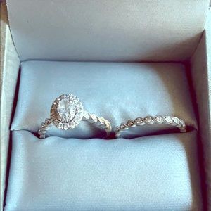 Diamond Wedding Band Set